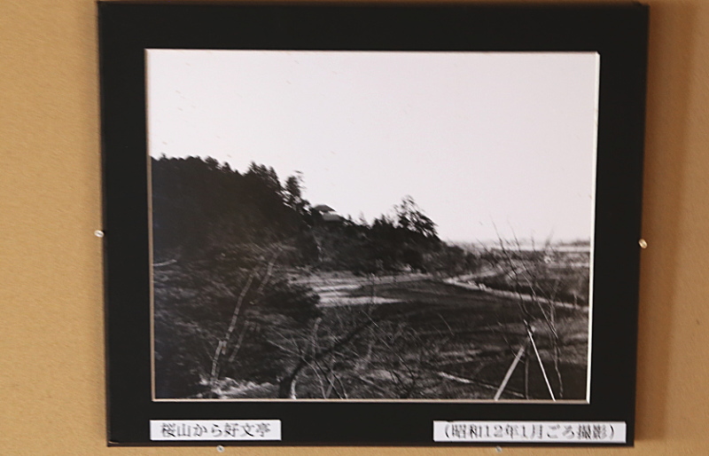 桜山から眺めた昭和12年当時の好文亭